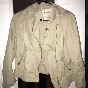 Tan jacket from Garage